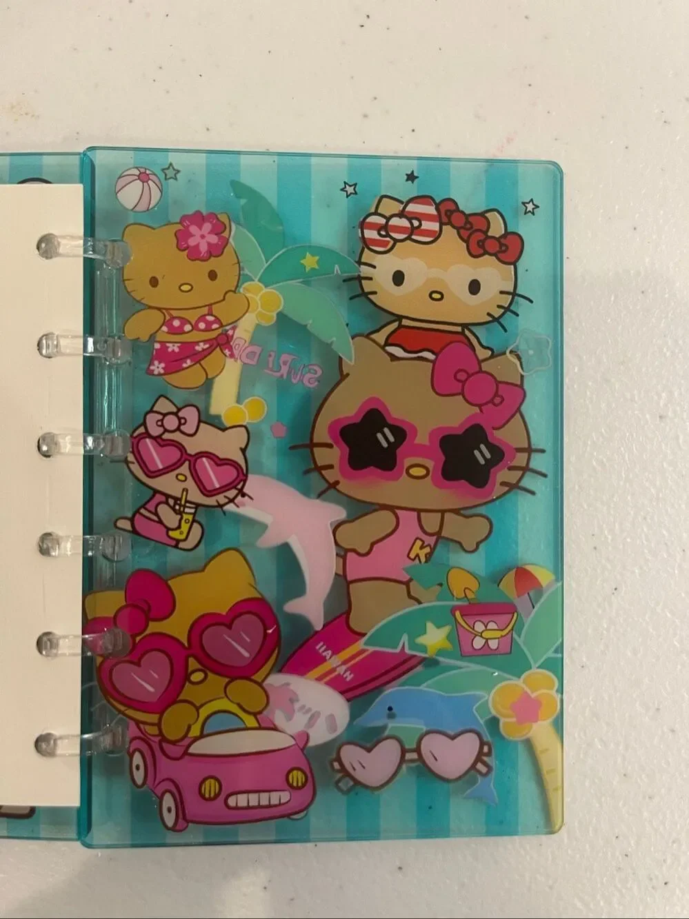 Hello Kitty Acrylic Shaker Notebook and pen